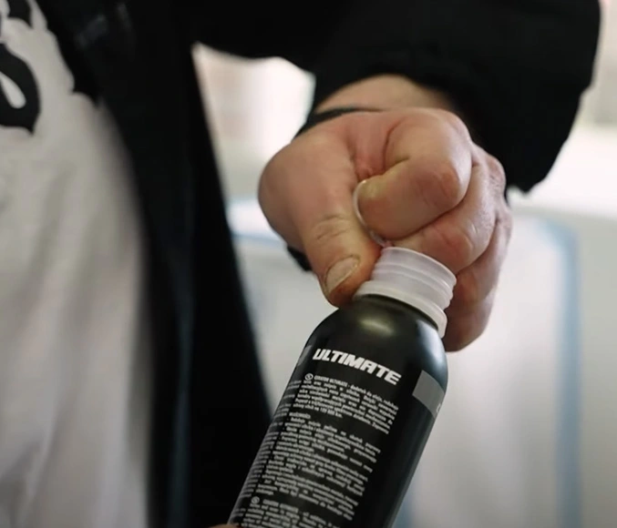 A Ceramizator Ultimate bottle being opened before application